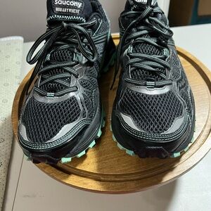 Women Saucony Xodus 3.0 Gore-tex Black/Blue Running Shoes